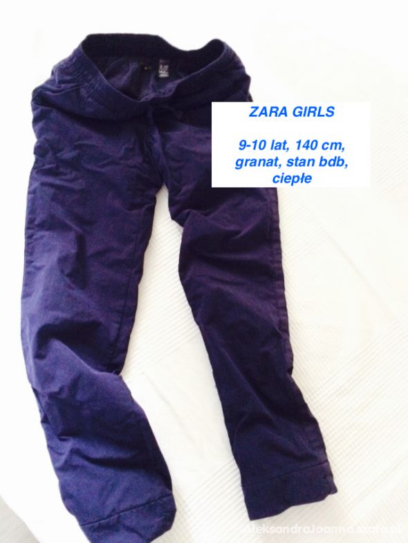 Spodnie ciepłe ZARA Girls 140 cm 9 10 lat