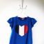 tshirt serce flaga francuska 116 cool club