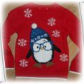 świąteczny sweter pingwin 152 cm