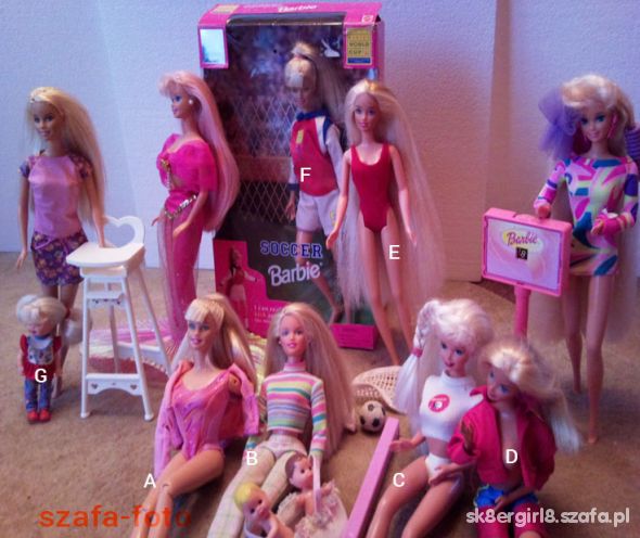 Duży zestaw Barbie Shelly i Skipper z akcesoriami