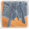 krótkie jeansowe spodenki Matalan 98 z paseczkiem