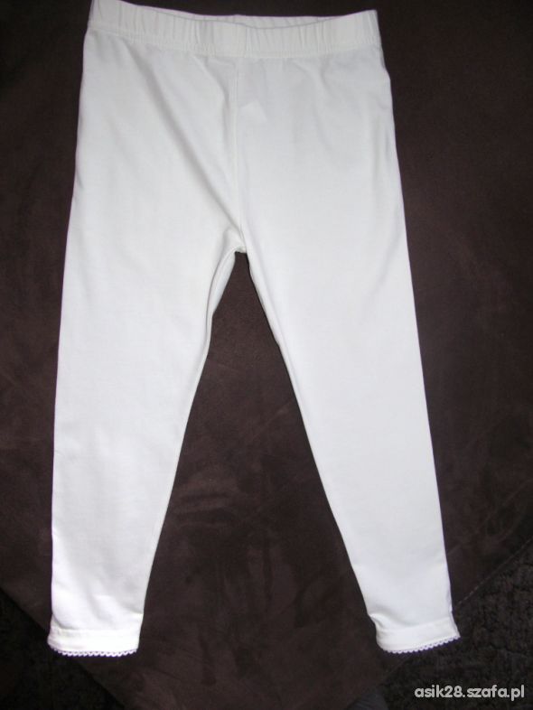 białe legginsy George 104 110