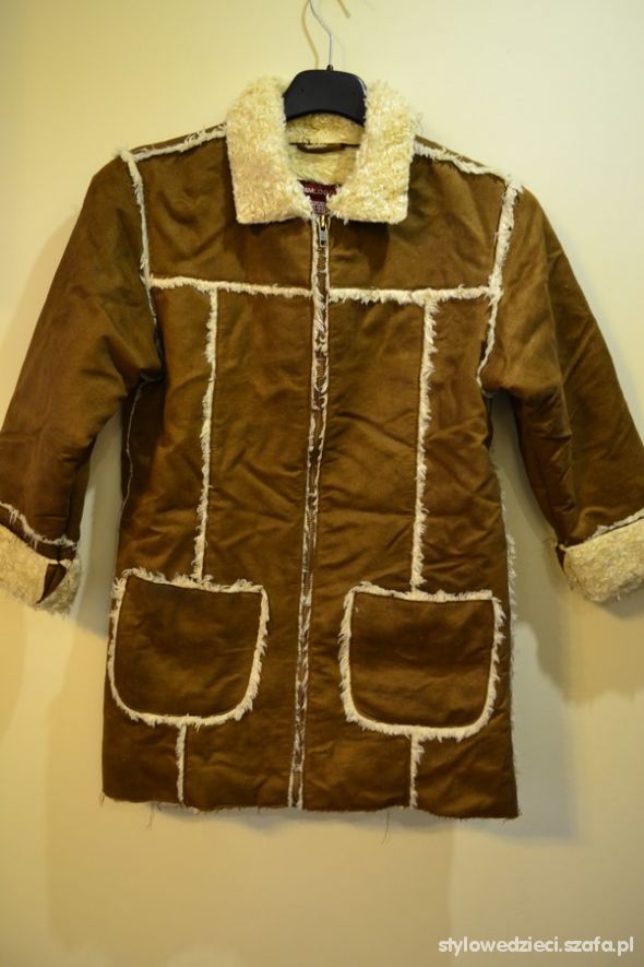 HM brązowy kożuszek płaszcz 8 9 lat 134 cm