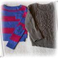 Dwa modne sweterki dla dziewczynki 10 lat