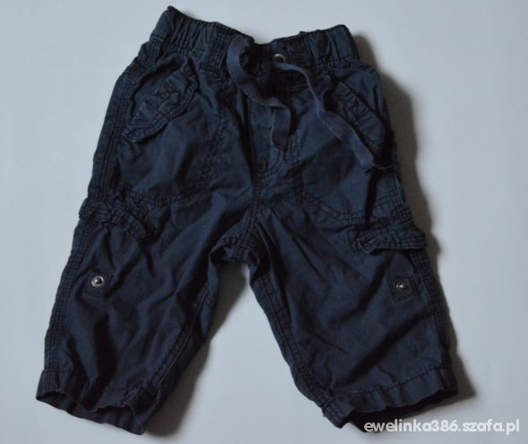 H&M spodnie chłopięce kieszonki ciemno szare 68