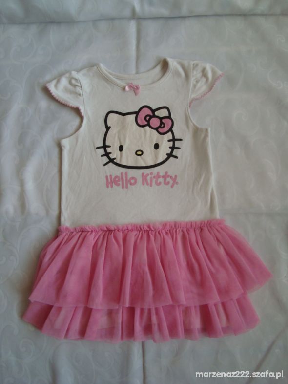 Hello Kitty sukienka falbanki tiulowe roz 4 lata