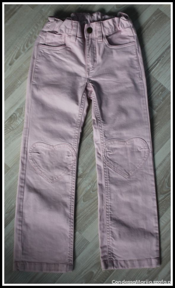 H&M spodnie serduszka 122