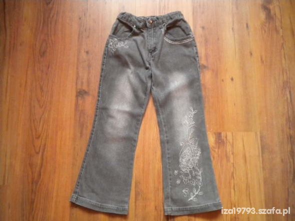 szare spodnie dżinsy rozmiar 116