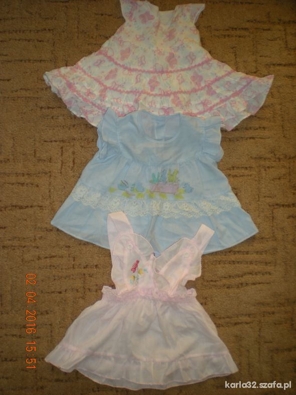 Sukienki niemowlęce dla dziewczynki 0 do 3 m