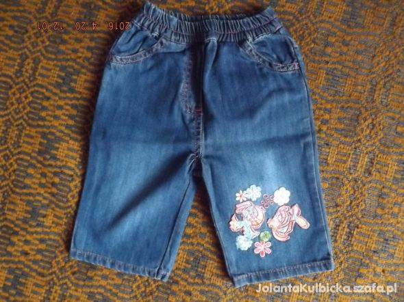 Spodnie jeans dziewczece r 62 cm