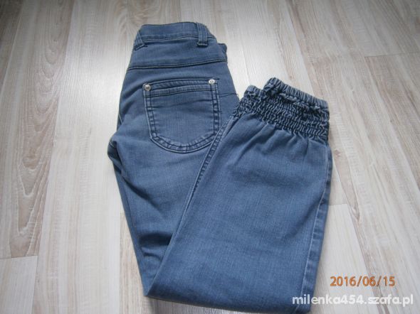 spodnie jeansowe rurki i alladynki 122