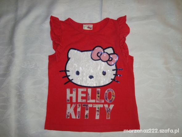 TU Hello Kitty bluzka kr rękaw roz 4 lat