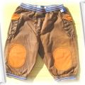 spodnie 9 12 miesięcy 80 cm brązowe łatki chłopiec