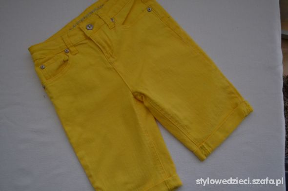 ARIZONA żółte jeansowe szorty 146 cm 10 11 l