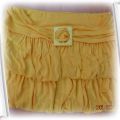 Żółta mini spódnica z falbankami