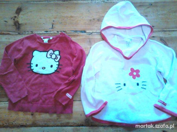 dwa sweterki Hello Kitty 5 do 6 lat