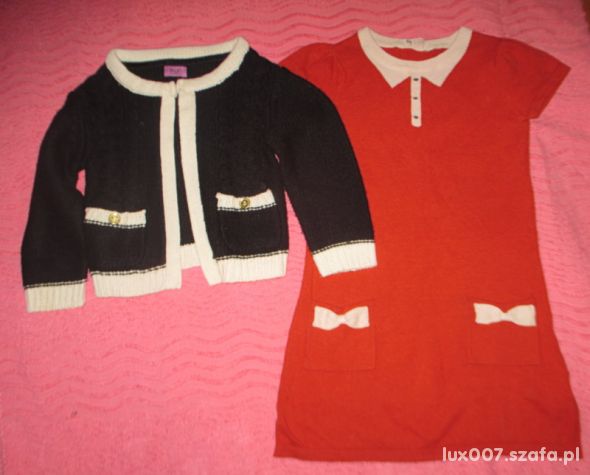 H&M sukienka dzianinowa i sweterek