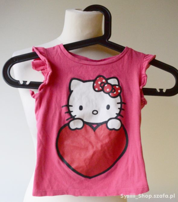 Bluzka Hello Kitty Róż 86 cm 12 m H&M Różowa