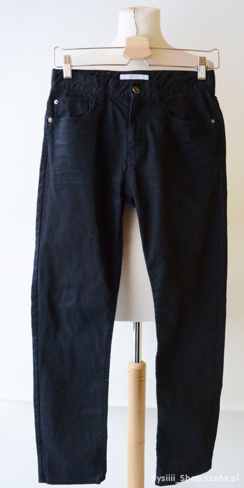 Spodnie H&M Slim Fit Czarne 152 cm 11 12 lat