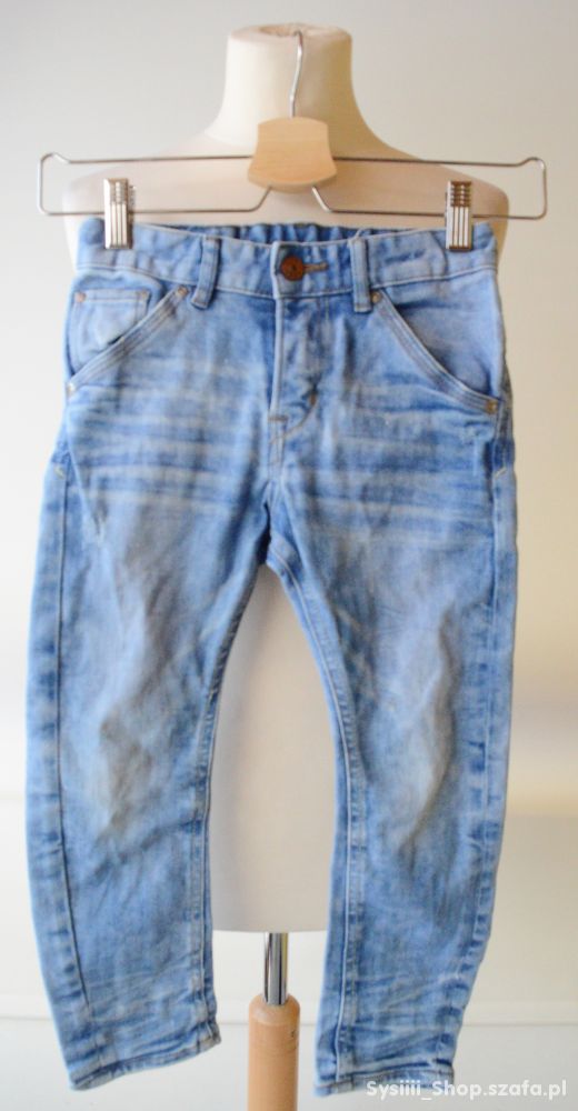 Spodnie Tapered H&M 110 cm 4 5 lat Jeans Dzins