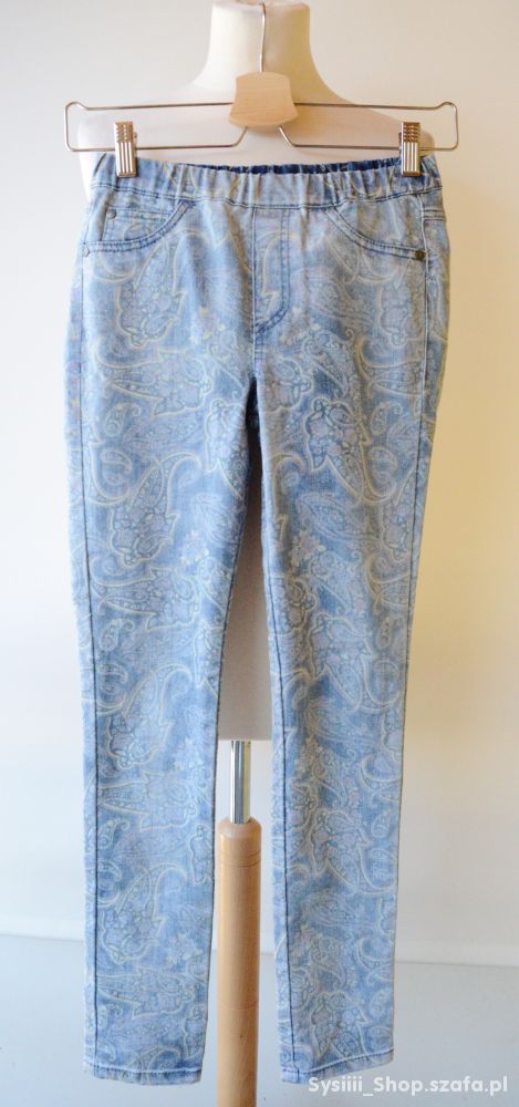 Spodnie Wzory KappAhl Jeans tregginsy 146 cm 10 la