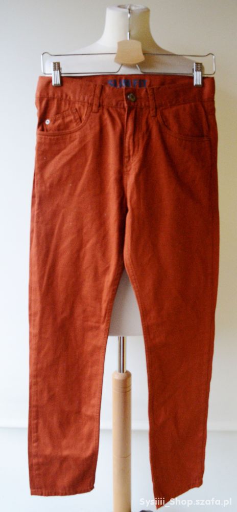 Spodnie H&M Slim Fit Pomarańczowe 158 cm 12 13 lat