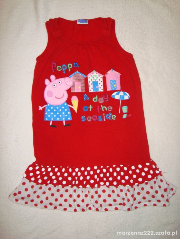 George Peppa Pig czerwona sukienka roz 5 6 lat