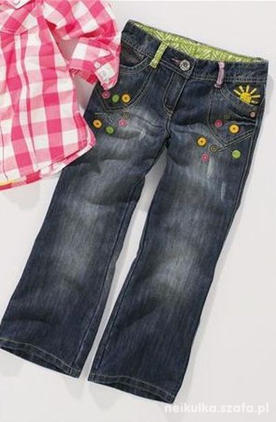 Next spodnie jeansy bootcat r 104 nowe