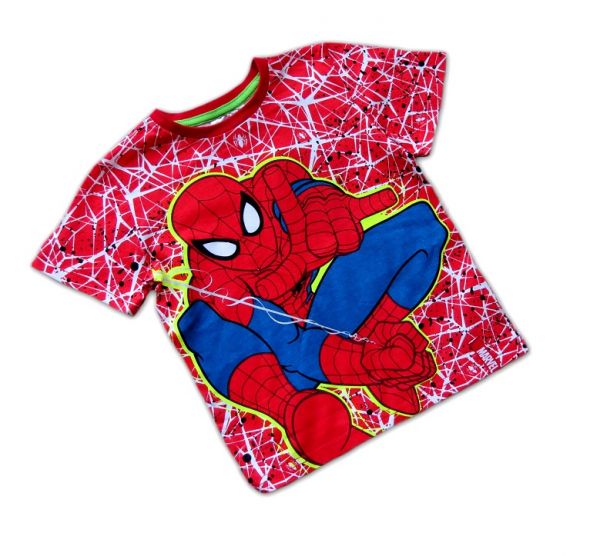 Tshirt koszulka na lato Spiderman czerwona 104128