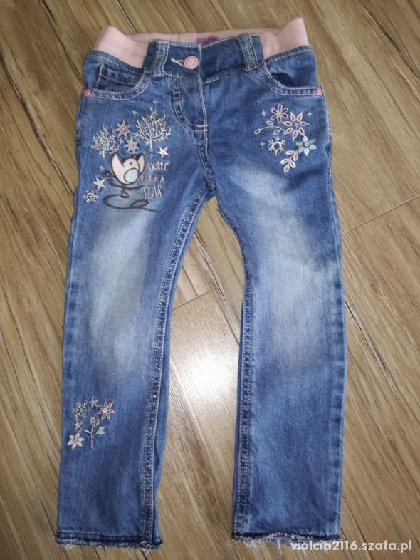 spodnie jeans f&f 92