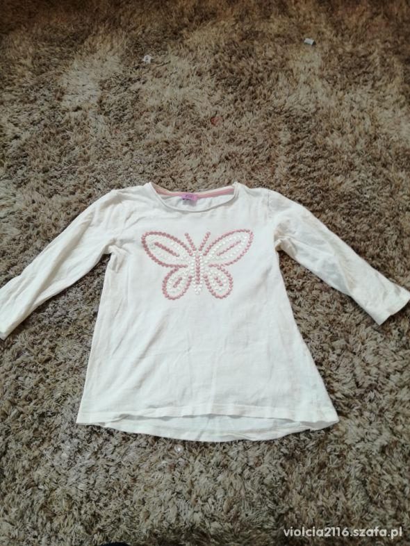 Bluza dla dziewczynki motylek 116