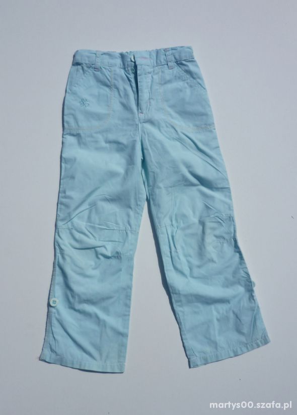 Błękitne spodnie na lato 116