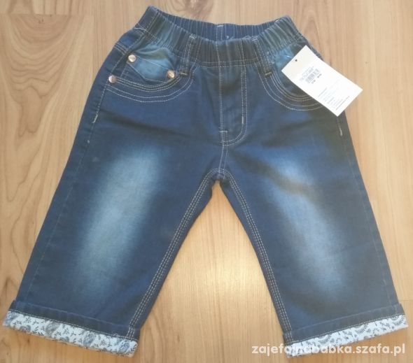 Nowe jeansowe krótkie spodenki chłopięce 110 116