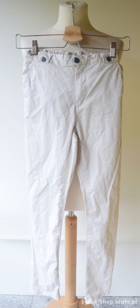Spodnie Zara Boys Beż Paseczki 11 12 lat 152 cm