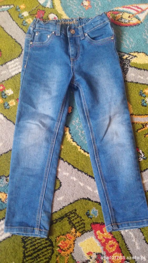 Jeansowe spodnie leginsy