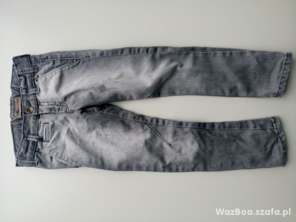 Szare jeansy rurki slim fit KappAhl r 110