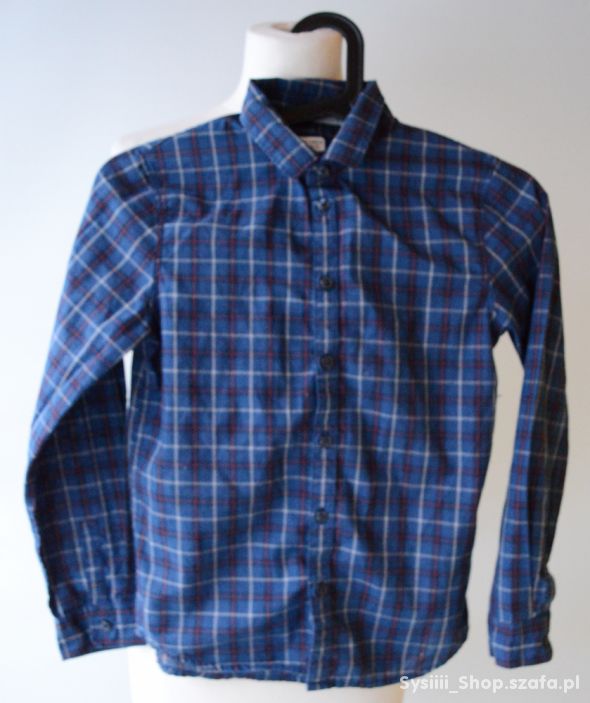 Koszula Kratka Niebieska H&M 140 cm 9 10 lat