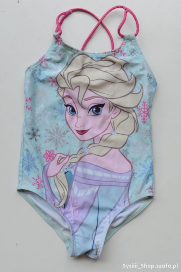 Strój Kostium Kąpielowy Elsa Disney 116 122 cm 6 7