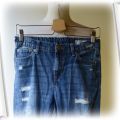 Spodnie Jeans 157 Dzinsowe Dziury 160 cm 13 14 lat