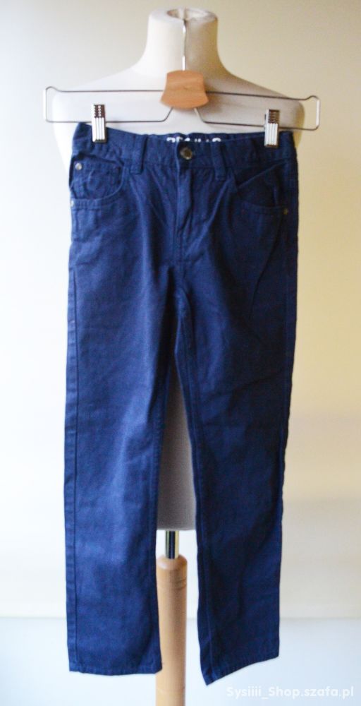 Spodnie Granatowe H&M Regular 128 cm 7 8 lat Grana