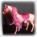 zabawka koń barbie do czesania różowy