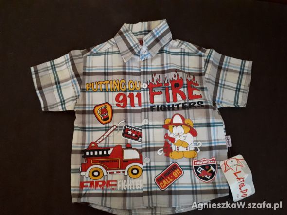 Koszula dla małego fana strażaków