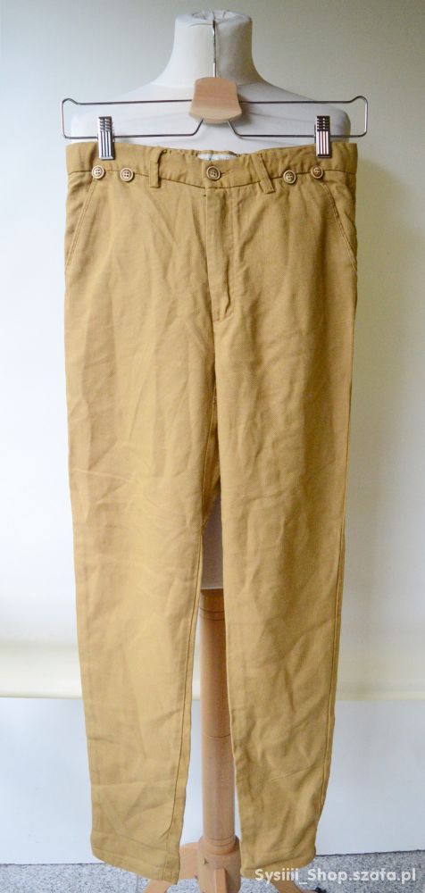 Spodnie Zara Boys 11 12 lat 152 cm Musztardowe