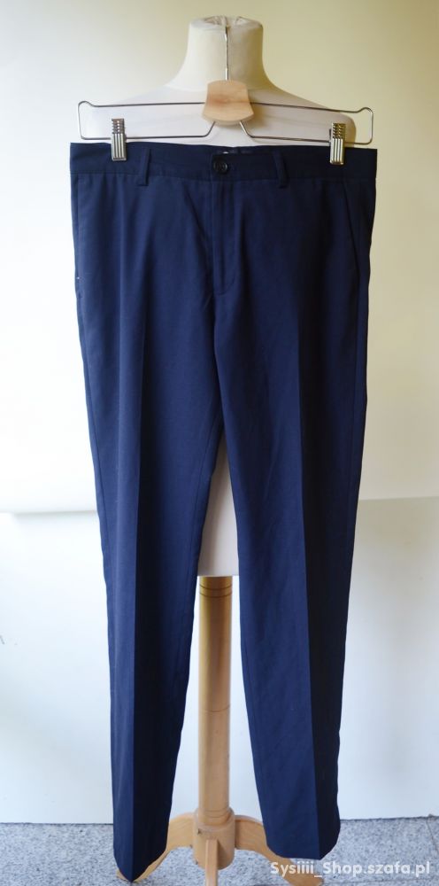 Spodnie Granatowe Eleganckie Cubus 164 cm 14 lat