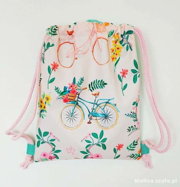 Worko plecak rowery w kwiatach wodoodporny